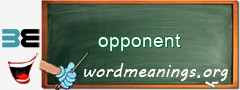 WordMeaning blackboard for opponent